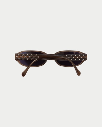 CHANEL QUILTED RHINESTONE SUNGLASSES