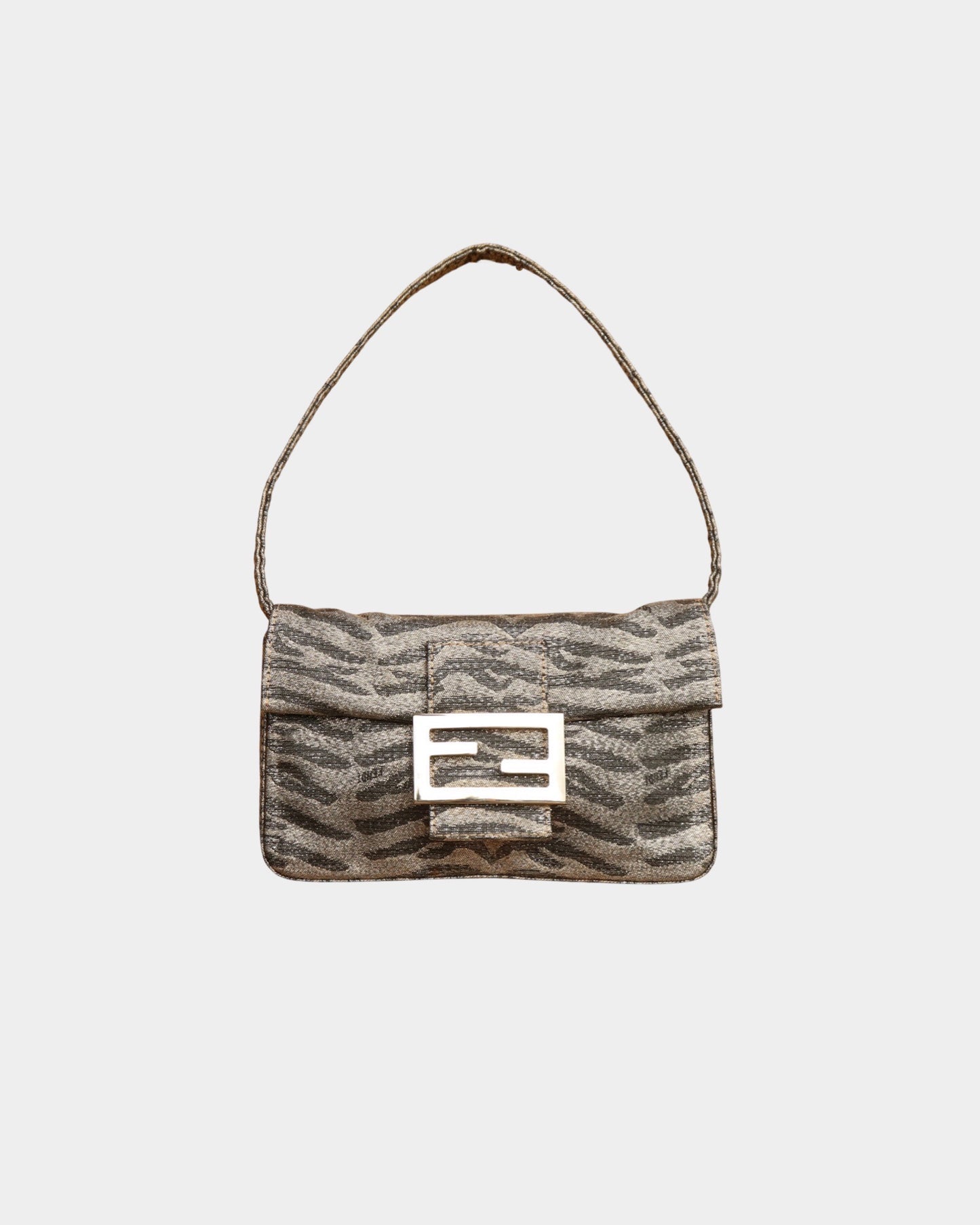 FENDI RARE SPARKLY ANIMAL PRINT BAGUETTE