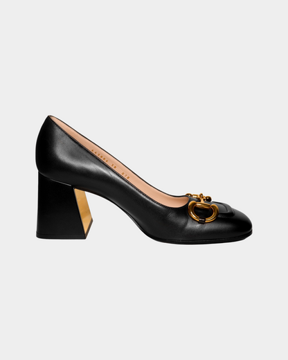 GUCCI MID-HEEL PUMP WITH HORSEBIT