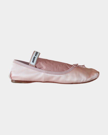 MIU MIU ORCHARD PINK BALLERINAS