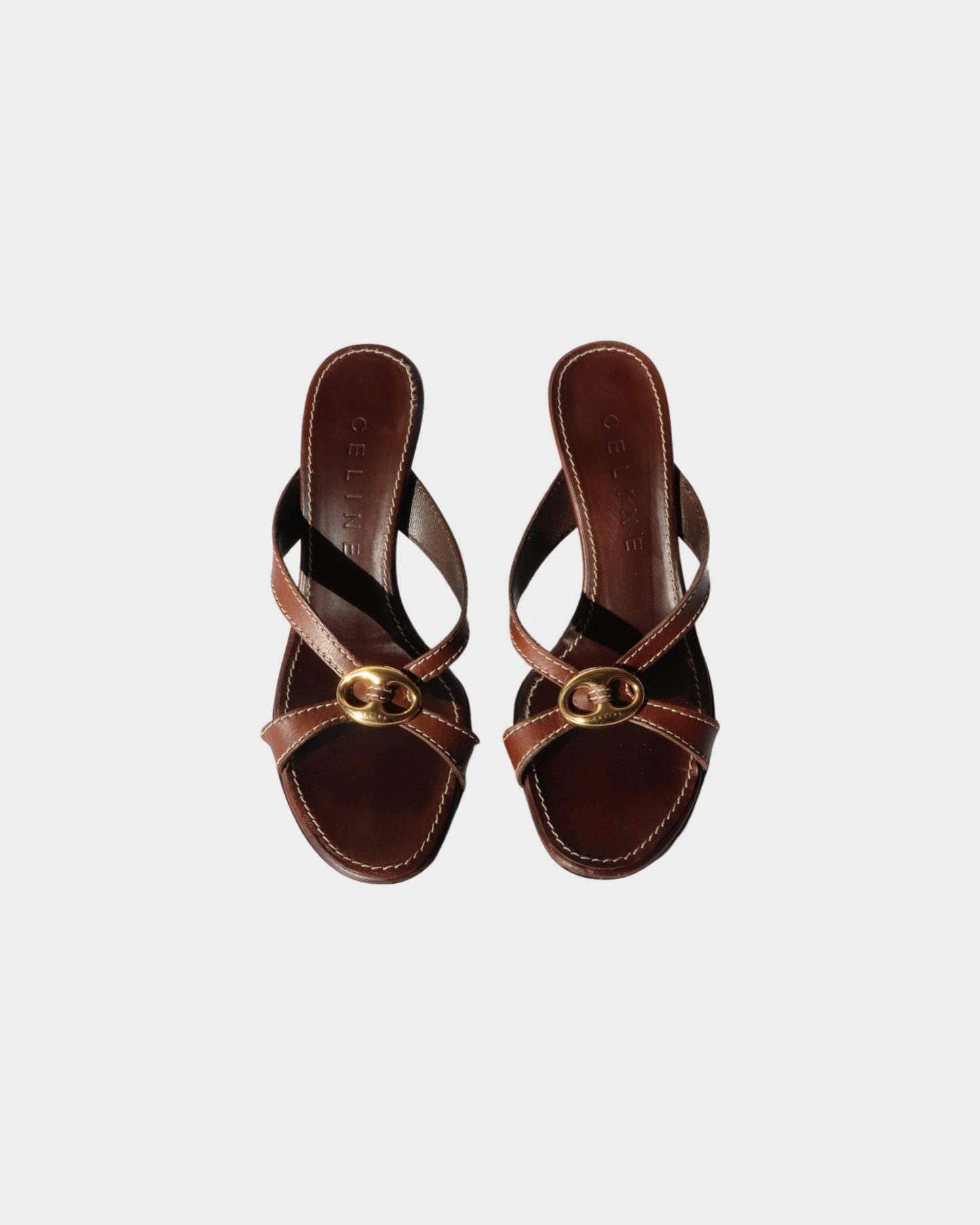 CELINE BROWN MULES