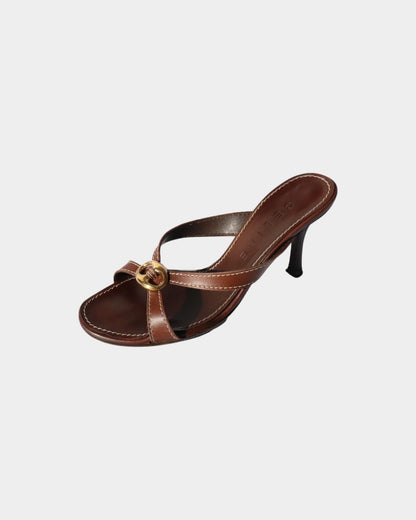 CELINE BROWN MULES