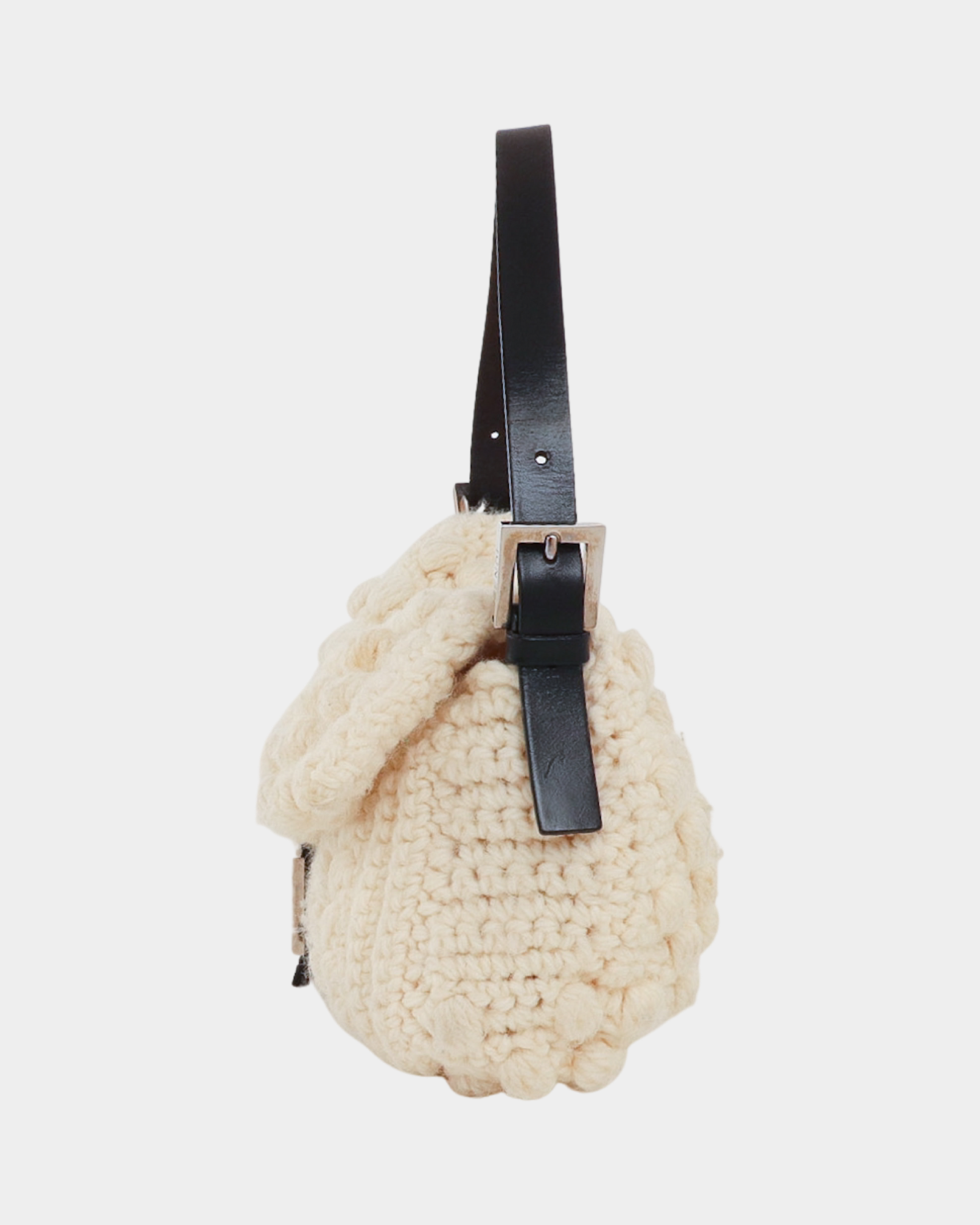 FENDI Vintage Wool Crochet Mama Baguette Bag